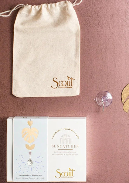 crystal suncatcher monstera leaf