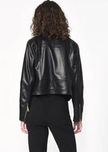 Load image into Gallery viewer, vegan leather moto jacket s865
