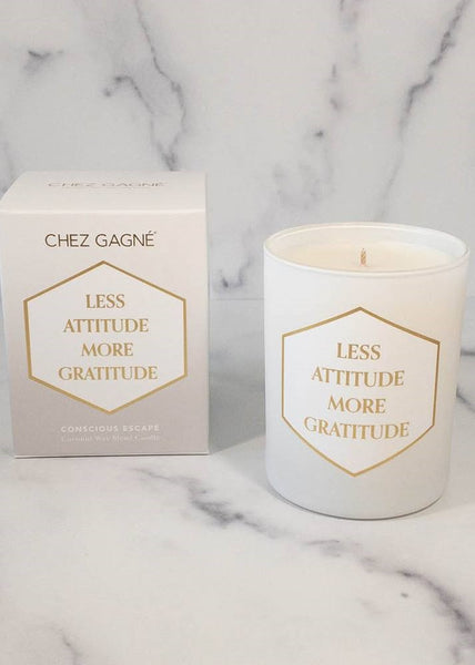 painted candle - gratitude