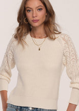 Load image into Gallery viewer, pointelle sleeve sweater
