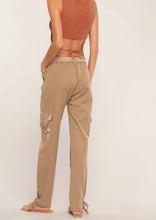 Load image into Gallery viewer, satin trim cargo pant
