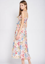Load image into Gallery viewer, women floral chiffon midi dress
