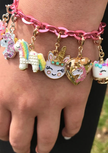 kids pink chainlink bracelet