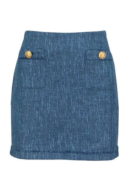 tweed blue skirt
