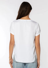 Load image into Gallery viewer, short sleeve tencel v neck top
