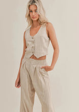 Load image into Gallery viewer, pinstripe button vest
