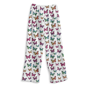 girls fuzzy lounge pant - butterfly