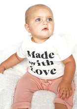 Load image into Gallery viewer, baby onesie - made with love
