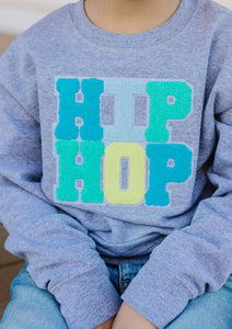 kids hip hop patch sweatshirt