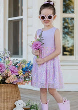Load image into Gallery viewer, girls lavender confetti tank dress
