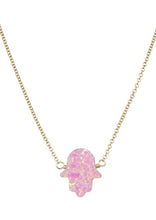 Load image into Gallery viewer, gold filled necklace hamsa
