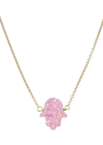 gold filled necklace hamsa