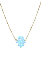 Load image into Gallery viewer, gold filled necklace hamsa
