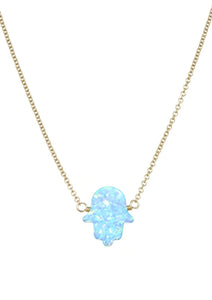 gold filled necklace hamsa