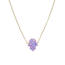 Load image into Gallery viewer, gold filled necklace hamsa
