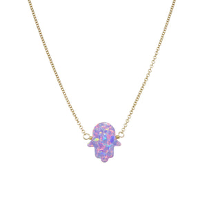 gold filled necklace hamsa