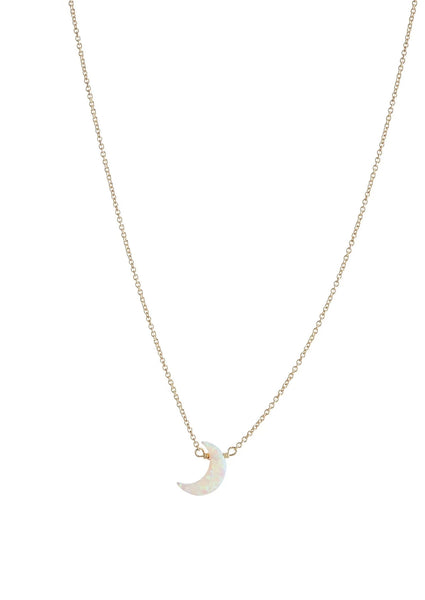gold filled necklace moon