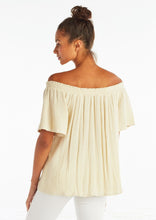Load image into Gallery viewer, gauze on &amp; off shoulder top
