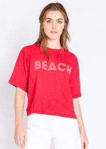 embroidered beach t
