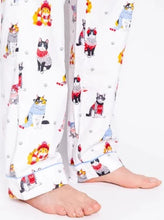 Load image into Gallery viewer, flannel pj set + headband cats
