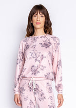 Load image into Gallery viewer, long sleeve roses lounge top
