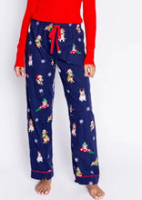Load image into Gallery viewer, women flannel pant dog christmas
