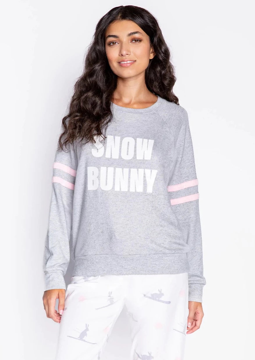cozy long sleeve top snow bunny