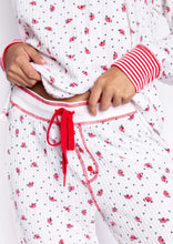 Load image into Gallery viewer, waffle jammie pj set floral
