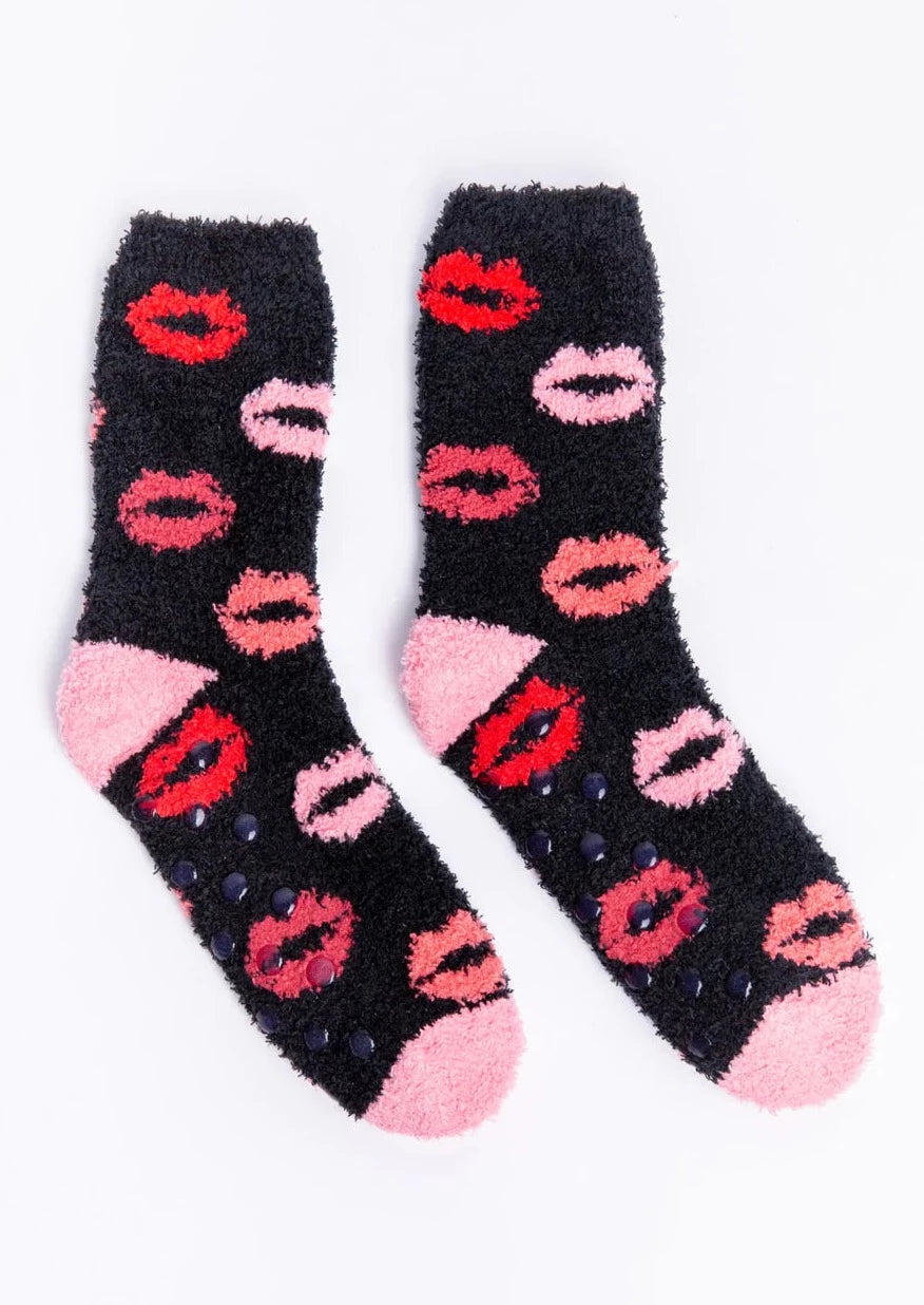 cozy socks lips