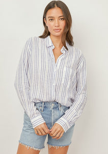 linen stripe shirt