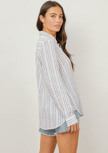 linen stripe shirt