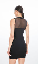 Load image into Gallery viewer, mesh neck slit stretch dress
