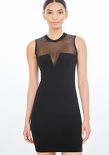 Load image into Gallery viewer, womens mesh neck slit stretch dress
