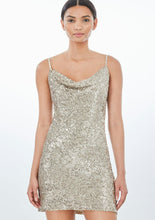 Load image into Gallery viewer, women sequin cowl cami dress
