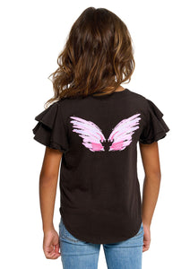 girls flutter tee - wings