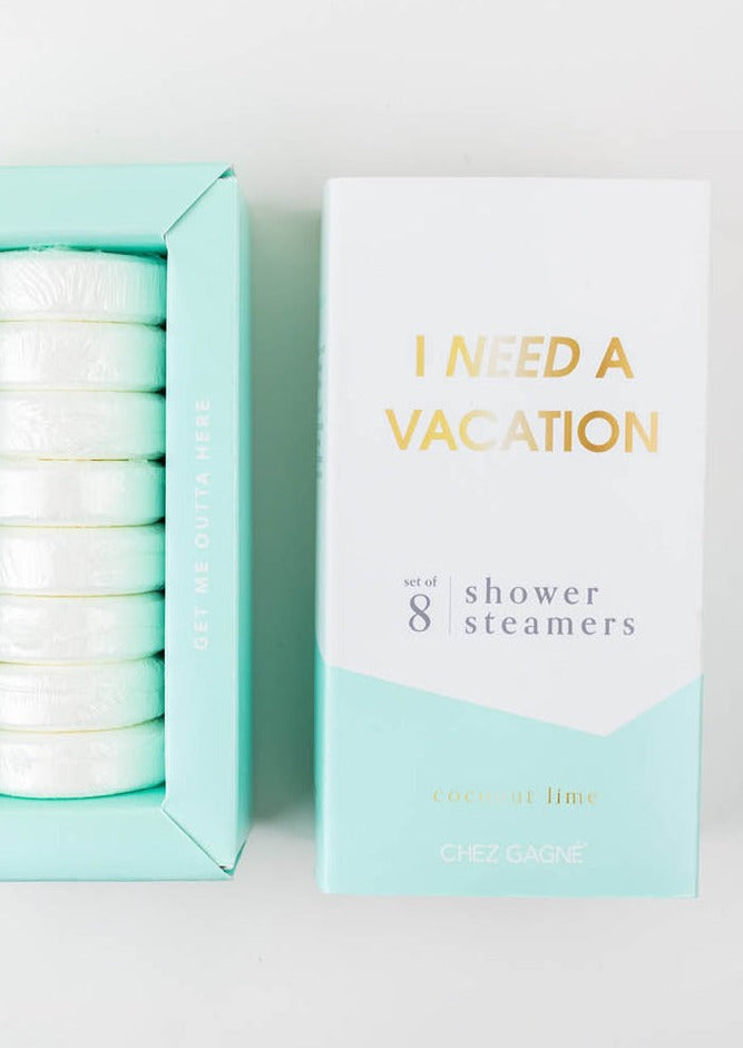 8 shower steamers - need vacation