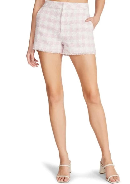 tweed check short