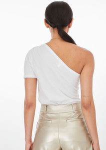 ruched one shoulder tee