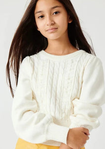 girls crew cable sweater