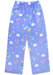 girls plush pant - sleepover stars