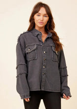 Load image into Gallery viewer, denim peace twill shacket
