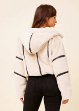 Load image into Gallery viewer, faux fur leather inset coat
