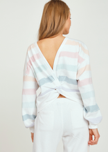 Load image into Gallery viewer, stripe twist reversible sweatshirt
