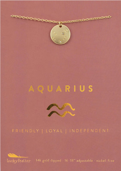 zodiac necklace aquarius