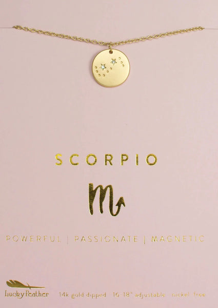 women zodiac necklace scorpio