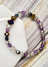 Load image into Gallery viewer, amethyst crystal stretch bracelet
