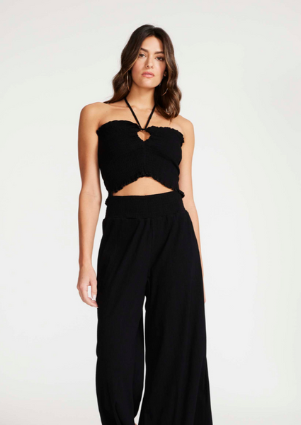 women smocked bralette top