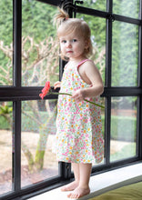 Load image into Gallery viewer, girls flower tiered dress
