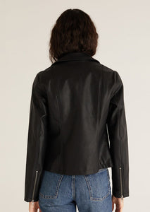 faux leather moto jacket zs