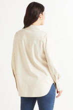 Load image into Gallery viewer, taupe faux leather shacket
